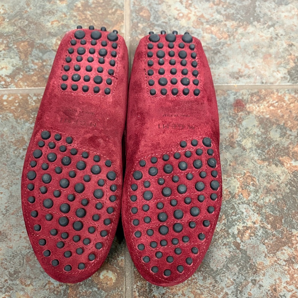 M.Gemi Burgundy Shearling mocassins - Picture 4 of 4